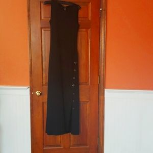 White House black market black maxi dress xs